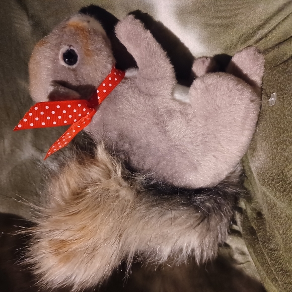Realistic Squirrel Plush Stuffed animal Barrington Collection Vintage Bowtie toy - Picture 1 of 6